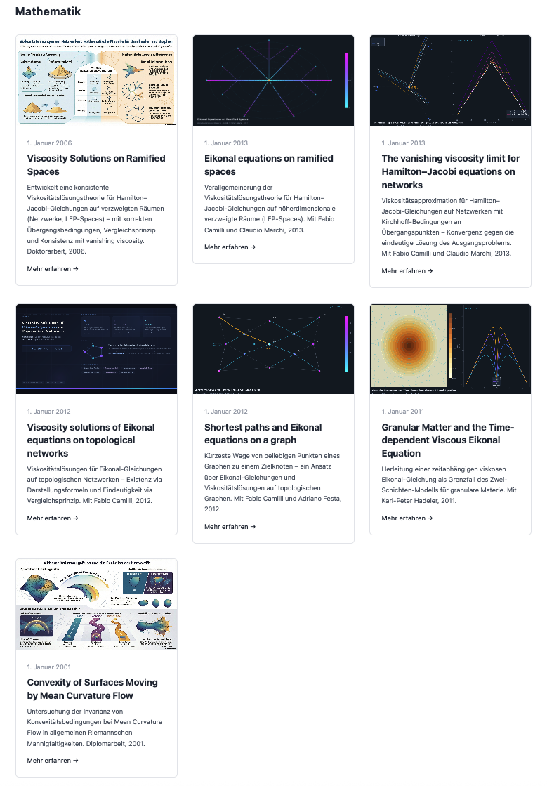 The mathematics section with all cards and images