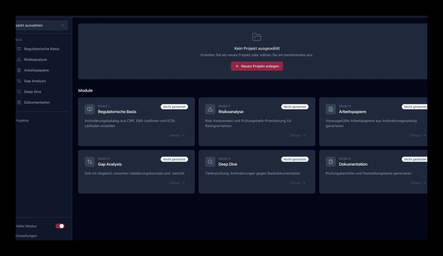 auditissimo: AI-Assisted Internal Audit of IRBA Rating Procedures